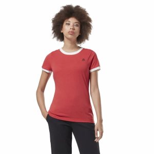 Reebok Training Essentials Linear Logo T Shirt Damen - Rot - DE 483-VCM